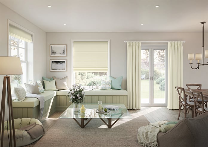 Vienna, Cream - Motorised Roman Blind - Image 8